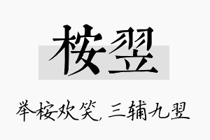 桉翌名字的寓意及含义