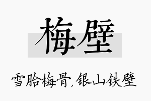 梅壁名字的寓意及含义