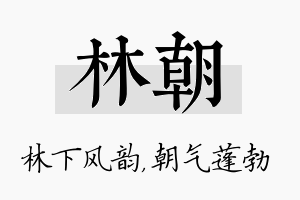 林朝名字的寓意及含义