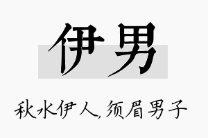 伊男名字的寓意及含义