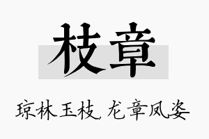 枝章名字的寓意及含义