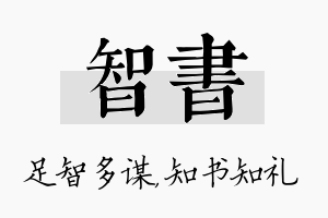 智书名字的寓意及含义