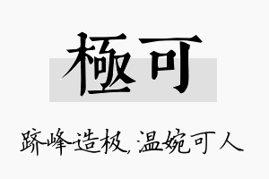 极可名字的寓意及含义