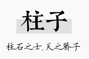 柱子名字的寓意及含义