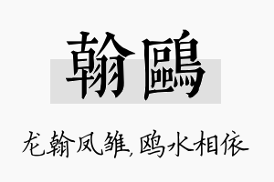 翰鸥名字的寓意及含义