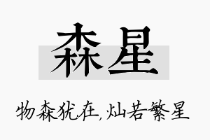 森星名字的寓意及含义