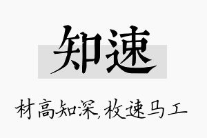 知速名字的寓意及含义