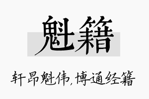 魁籍名字的寓意及含义