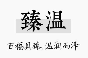 臻温名字的寓意及含义