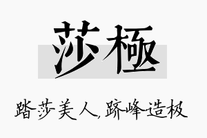 莎极名字的寓意及含义