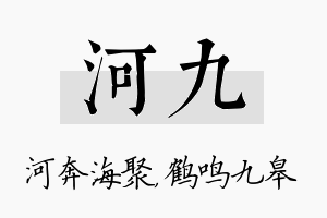 河九名字的寓意及含义