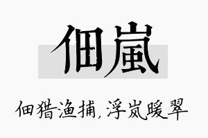 佃岚名字的寓意及含义