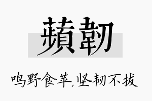 苹韧名字的寓意及含义