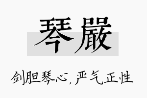 琴严名字的寓意及含义