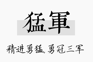 猛军名字的寓意及含义