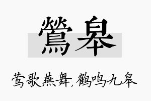 莺皋名字的寓意及含义