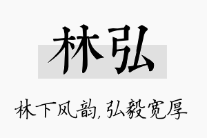 林弘名字的寓意及含义