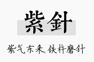 紫针名字的寓意及含义