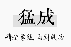 猛成名字的寓意及含义