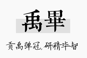 禹毕名字的寓意及含义