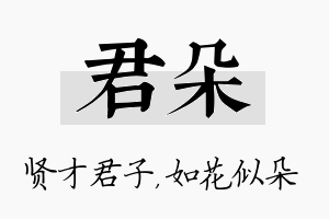 君朵名字的寓意及含义