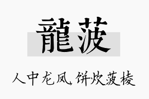 龙菠名字的寓意及含义