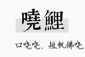 哓鲤名字的寓意及含义