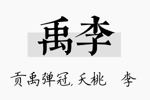 禹李名字的寓意及含义