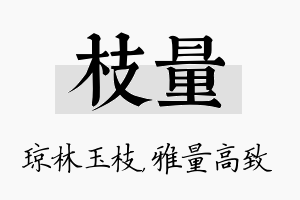 枝量名字的寓意及含义