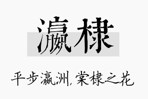 瀛棣名字的寓意及含义