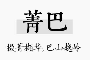 菁巴名字的寓意及含义