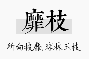 靡枝名字的寓意及含义