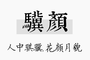 骥颜名字的寓意及含义