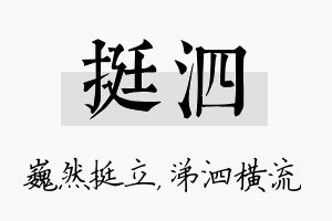 挺泗名字的寓意及含义