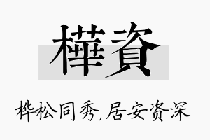 桦资名字的寓意及含义