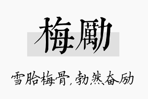 梅励名字的寓意及含义