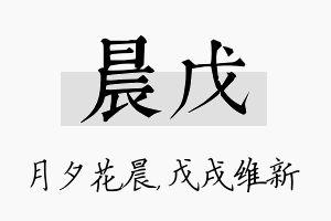 晨戊名字的寓意及含义