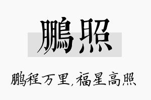 鹏照名字的寓意及含义