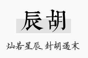 辰胡名字的寓意及含义