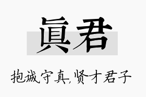 真君名字的寓意及含义