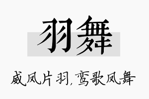 羽舞名字的寓意及含义