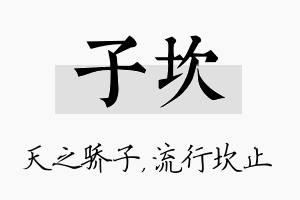 子坎名字的寓意及含义