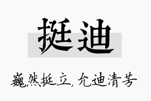 挺迪名字的寓意及含义