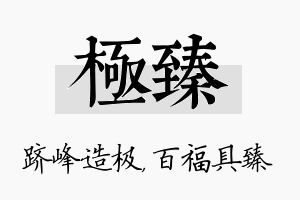 极臻名字的寓意及含义