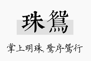 珠鸳名字的寓意及含义