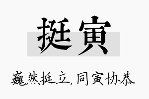 挺寅名字的寓意及含义