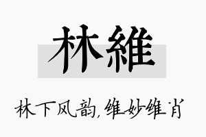 林维名字的寓意及含义