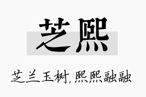 芝熙名字的寓意及含义