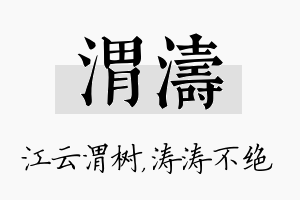 渭涛名字的寓意及含义