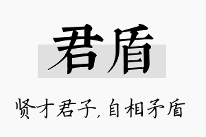 君盾名字的寓意及含义